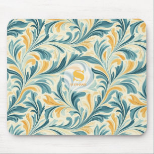 Emerald Green en Gold Paisley Bladpatroon Muismat