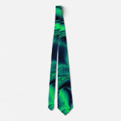 Emerald Green en Palatinate Blue Abstracte Marble Stropdas (Achterkant)