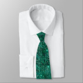 Emerald Green en Silver Sparkles Stropdas (Gebonden)