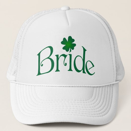 Emerald Green en White Shamrock Bride Pet (Voorkant)