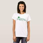 Emerald Green en White Shamrock Bridesmaid T-shirt (Voorkant volledig)