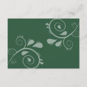 Emerald Green Enchanted Forest bruiloft Informatiekaartje (Achterkant)