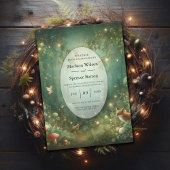 Emerald Green Enchanted Forest bruiloft Kaart