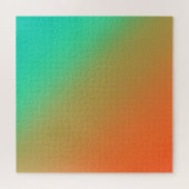 Emerald Green et Burange Orange Gradient Puzzle (Horizontal)