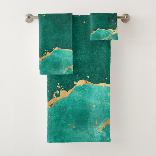 Emerald Green et Gold abstrait (En situation)