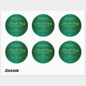 Emerald Green et Gold Étiquette de soins du corps  (Feuille)