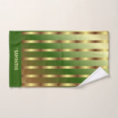Emerald Green Et Gold Gradipes Nom (Serviette à main)
