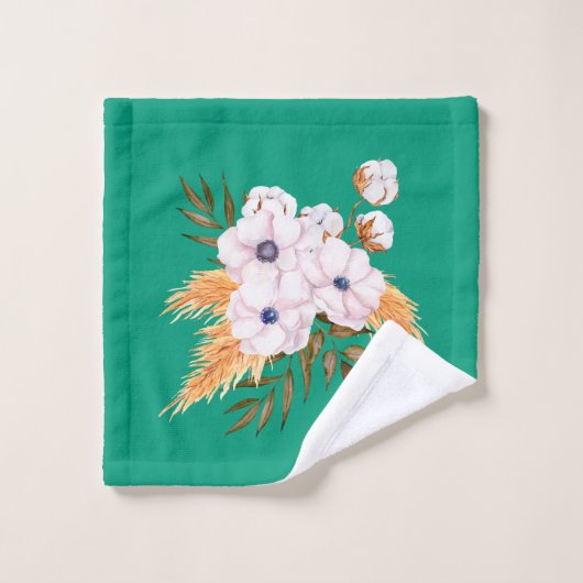 Emerald Green et Pampas Grass (Gant de toilette)