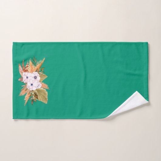 Emerald Green et Pampas Grass (Serviette à main)