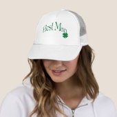 Emerald Green et White Shamrock Best Man Casquette (En situation)