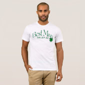 Emerald Green et White Shamrock Meilleur T-shirt H (Devant entier)