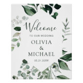 Emerald Green Eucalyptus Greenery Wedding Perfect Poster (Voorkant)