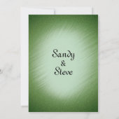 Emerald Green Faire-part de mariage (Dos)