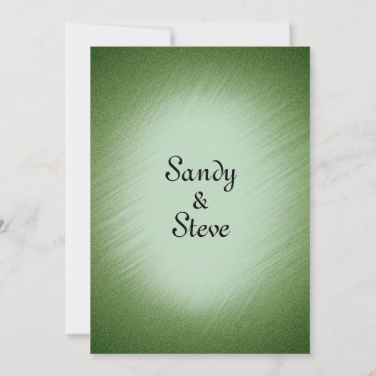 Emerald Green Faire-part de mariage (Dos)