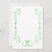 Emerald Green Faire-part de mariage Scrollwork (Dos)