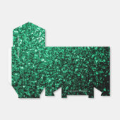 Emerald Green faux glitter Bedankdoosjes (Uitgevouwen)