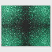 Emerald Green faux glitter Cadeaupapier (Vlak)