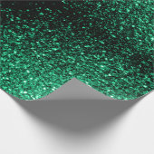Emerald Green faux glitter Cadeaupapier (Hoek)