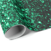 Emerald Green faux glitter Cadeaupapier (Rol Hoek)