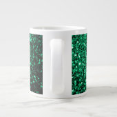 Emerald Green faux glitter Jumbo Beker (Achterkant)