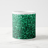 Emerald Green faux glitter Jumbo Beker (Voorkant)