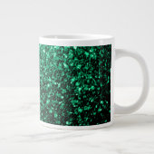 Emerald Green faux glitter Jumbo Beker (Rechts)