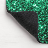 Emerald Green faux glitter Muismat (Hoek)