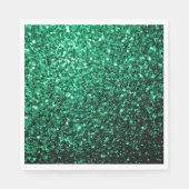 Emerald Green faux glitter Servet (Voorkant)