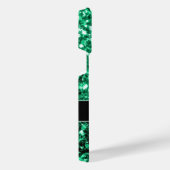 Emerald Green faux glitter sparkles Monogram iPhone Hoesje (Rechterkant)