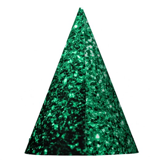 Emerald Green faux glitter sparter Monogram Feesthoedjes (Achterkant)