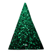 Emerald Green faux glitter sparter Monogram Feesthoedjes (Rechts)