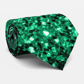 Emerald Green faux glitter Stropdas (Opgerold)