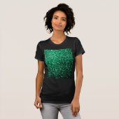 Emerald Green faux glitter T-shirt (Voorkant volledig)