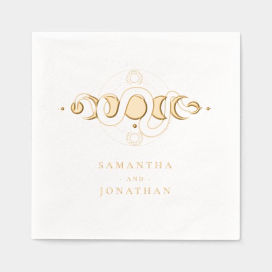 Emerald Green & Faux Gold Tarot Mariage céleste (Recto)