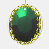 "Emerald Green" Faux Jewelry Ceramic Ornament (Links)