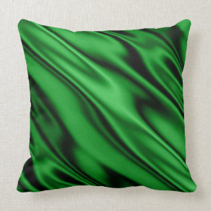 Emerald Green Faux Satin Diagonal Dverkrachting Kussen