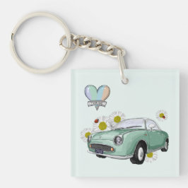 Emerald Green Figaro key chain Sleutelhanger