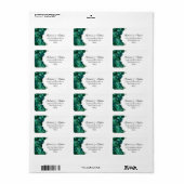 Emerald Green Floral Address Label (Full Sheet)
