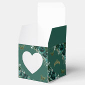 Emerald Green Floral Butterflies Quinceanera Mini Bedankdoosjes (Geopend)