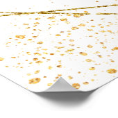 Emerald Green Floral Quinceanera Affiche de bienve (Coin)