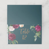 Emerald Green Floral Wedding (Buitenkant ongevouwen)