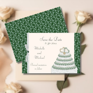 Emerald Green Florentine RSVP Kaartje