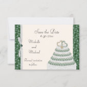 Emerald Green Florentine Save the Date (Voorkant)