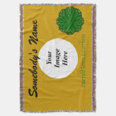 Emerald Green Flower Ribbon Sjabloon door K Yoncic Deken (Voorkant Verticaal)