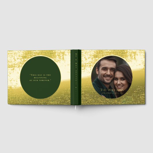 Emerald Green Foil Guestbook Elegant Guest Books (Complet)