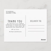 Emerald Green foto bruiloft dank u Briefkaart (Achterkant)