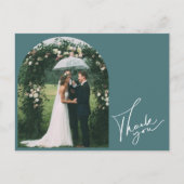 Emerald Green foto bruiloft dank u Briefkaart (Voorkant)