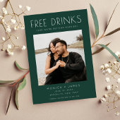 Emerald Green Funny Wedding Save the Date Aankondiging