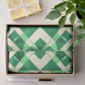 Emerald Green Geometric Star Pattern Tissuepapier (Geschenk)