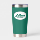 Emerald Green gestileerde bruiloftsbruidsjonker Geïsoleerde Drinkbeker (Voorkant)